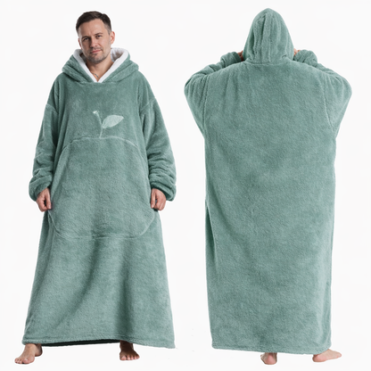 Manta con mangas y capucha de felpa