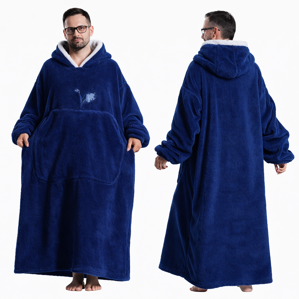 Manta con mangas y capucha de felpa