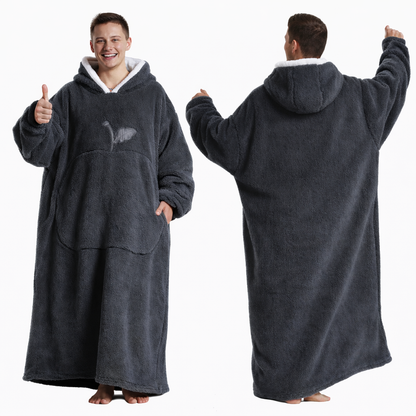 Manta con mangas y capucha de felpa